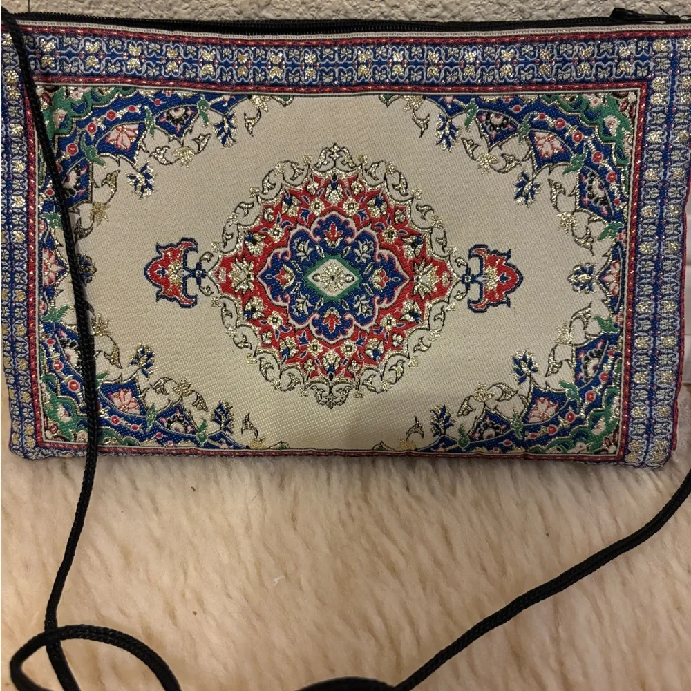 Handmade Turkish wallet with strap to hold money , phone or makeup